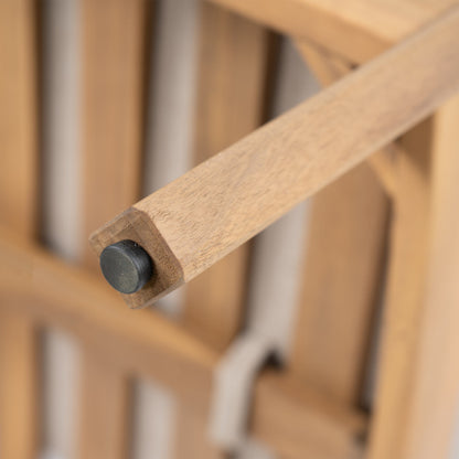 Mallorca Acacia Wood Club Chair With Seat Cushion, Set of 1