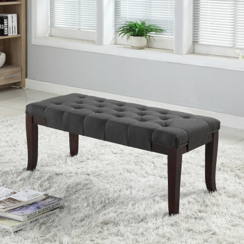 Bench, Fabric, Gray