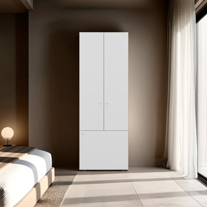 Armoire 66.9" H, 3 Doors, 3 Shelves, White - Bedroom