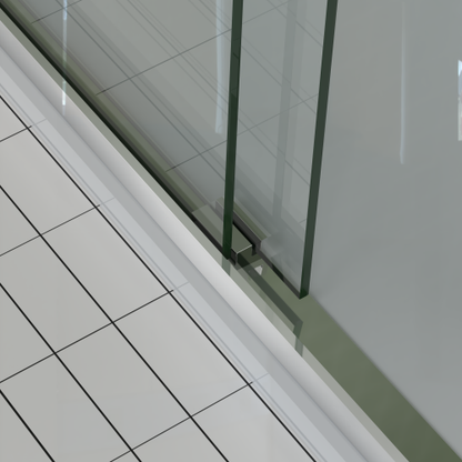 56-60"x70" Aluminum Frame Double Sliding Shower Door,Bypass Bathroom Sliding Door with Premium 5/16" (8mm) Clear Tempered Glass, Chrome Hardware Sliding Glass Shower Enclosure,Chrome Finished