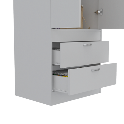 Armoire, One Large Cabinet, Two Drawers