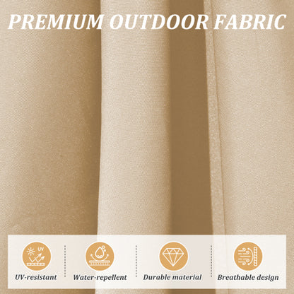 Round Cantilever Umbrella with Center Pole, Beige (Base Not Included)