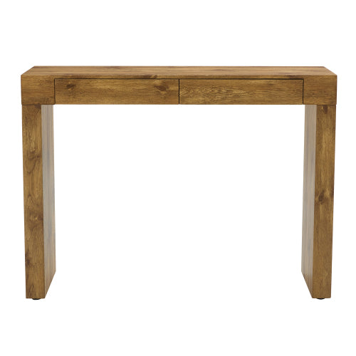Elegant Natural Wood Grain Bar Table-50 Inches Long, a Practical Choice for Modern Homes.Wood Grain Texture Sticker,Equipped With Two Drawers.Serving As A Bar Table Or A Desk.