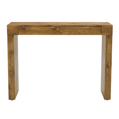 Elegant Natural Wood Grain Bar Table-50 Inches Long, a Practical Choice for Modern Homes.Wood Grain Texture Sticker,Equipped With Two Drawers.Serving As A Bar Table Or A Desk.