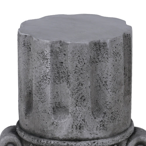 Cement Outdoor End Tables for Patio, GardenAccent Table, Modern Small Round Side Tablefor Outside, Tree Stump Garden Stool DrumTable indoor and Outdoor