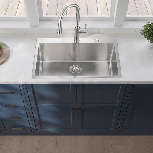 30x22x10"Drop-in Single Bowl Stainless Steel Kitchen Sink