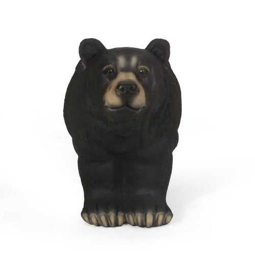 BEAR BENCH, Concrete Outdoor Bench, Outdoor Bench, Matte Black + Black