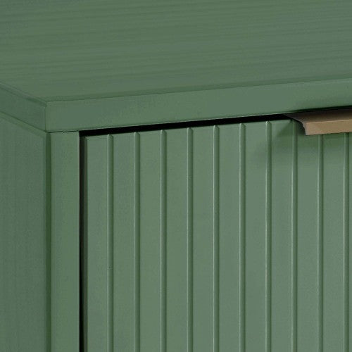 Sage Green Glam Style Solid Wood Nightstand