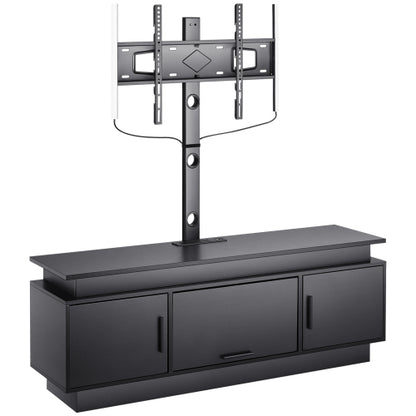 52 Inch Height Rotatable TV Stand with VESA Mount, Power Outlet & Music Sync LED Lights for 75 Inch TV