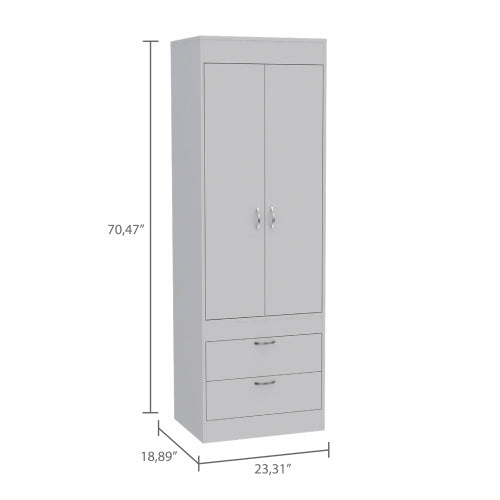 Armoire, One Large Cabinet, Two Drawers