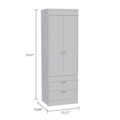 Armoire, One Large Cabinet, Two Drawers