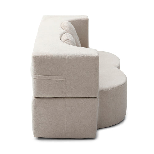 Khaki TwinSize Folding Floor SofaBed Futon Loveseat,No Assembly
