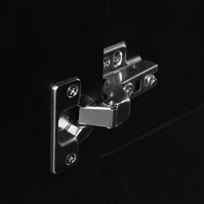 36'' Bathroom Vanity with Ceramic Sink Combo Set,Modern Freestanding Single Bathroom Cabinet with 4 Drawers & 2 Cabinets,Storage Cabinet for Bathroom, Solid Wood Frame Vanity Set, Black