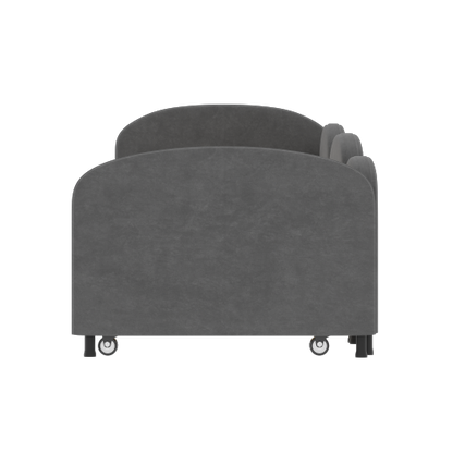 Twin Size Twin Size Bed frames With An Another Bed frame, Velvet Upholstered Daybed, Modern Sofa Bed Daybed Frame for Bedroom Living Room, Suitable for Living Room, Kids Room, Bedroom (Ddry Gray)