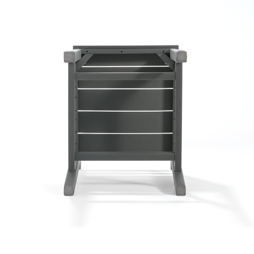 Grey Armless Outdoor Chairs – HDPE Material set of 2