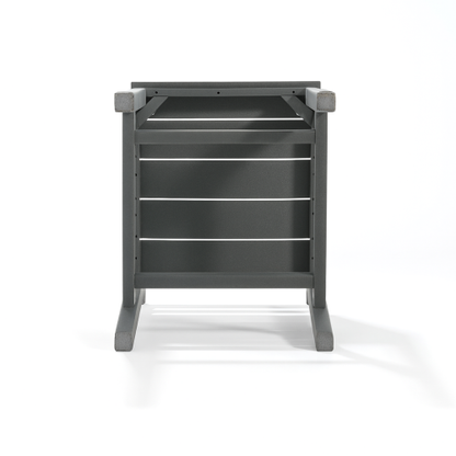 Grey Armless Outdoor Chairs – HDPE Material set of 2