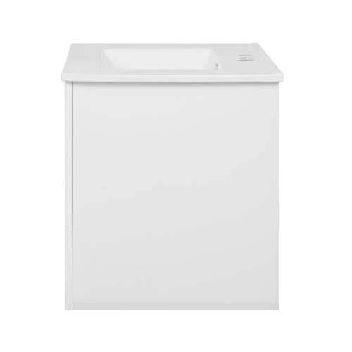 30" Vintage Bathroom Vanity with Ceramic Sink, with 3 Holes Single Ceramic Sink, Bathroom Storage Vanity Cabinet with 2 Soft Closing Doors