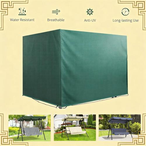 Outdoor Swing Chair Waterproof Cover,3-Seater Patio Swing Cover