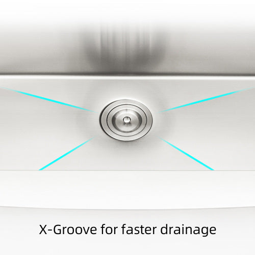 36x22x10"Farmhouse Apron Single Bowl Stainless Steel Kitchen Sink with Workstation