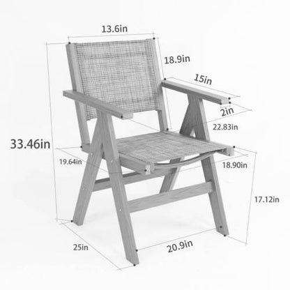 Lounge chair teak color, suitable for all seasons: Outdoor lounge chair, made of sturdy HIPS material, equipped with 304 stainless steel accessories.