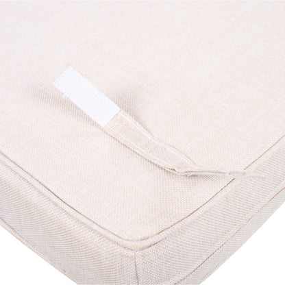 Acacia Wood Outdoor Club Chair with Beige Rope Arm and Beige Cushions,400 lbs Capacity