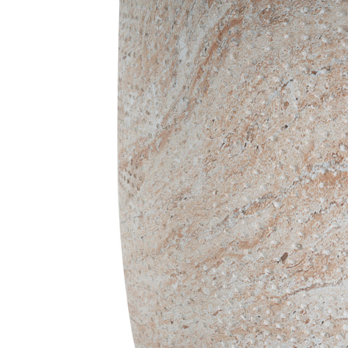 Outdoor/Indoor Lightweight Concrete Side Table,Travertine Finish