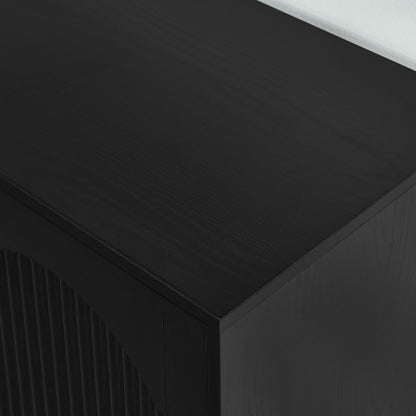 Modern 64 inch TV Stand with Magnetic Doors and Adjustable Storage