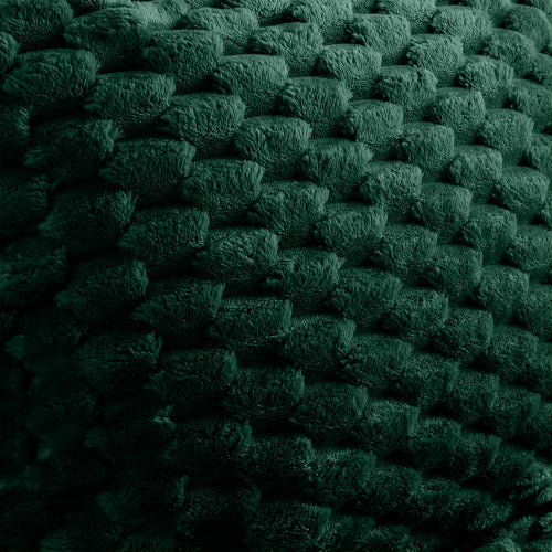 Green Flannelette Modular Ottoman, Pre-Assembled Upholstered Stool with Ergonomic Curved Armrest