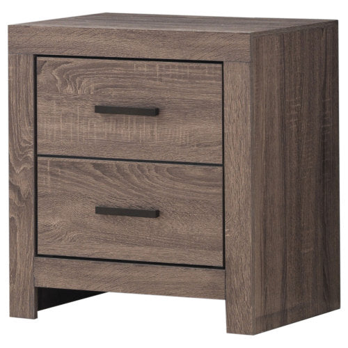 Barrel Oak 2-Drawer Nightstand