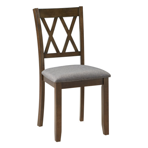 Dining Chairs Only, Wooden Dining Chairs Set of 4, Kitchen Chair with Padded Seat, Upholstered Side Chair for Dining Room, Living Room, Walnut