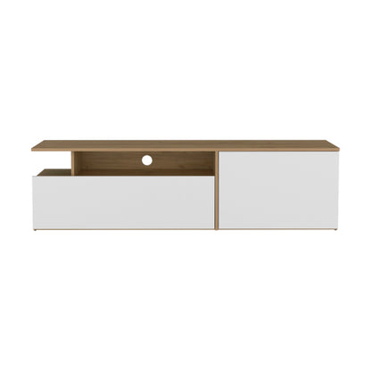 Floating 63 inch TV Stand with 2 Cabinets, 6 Shelves & Cable Management