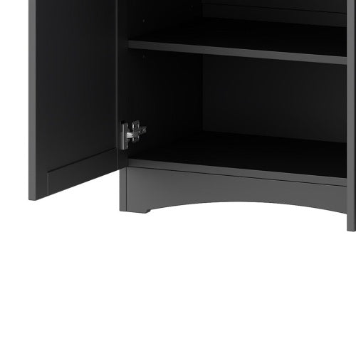 Grey Farmhouse Multi-functional TV Console With Drawers Adjustable Storage Sideboard