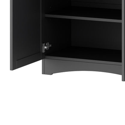 Grey Farmhouse Multi-functional TV Console With Drawers Adjustable Storage Sideboard