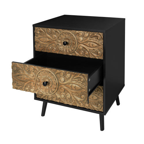 American Style 3 Drawer Cabinet with Pine Wood Feet