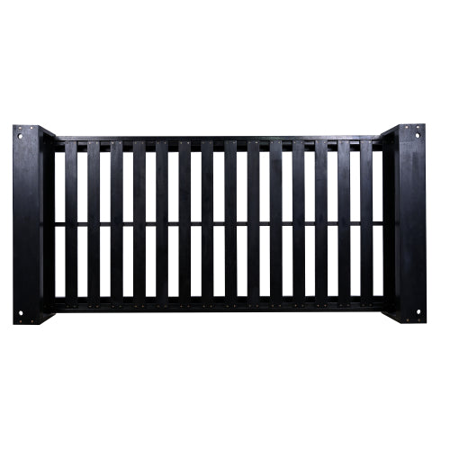 Twin Size Porch Swing Bed Seating Group, Patio Acacia Wood Swing Frame with Hemp Ropes for Garden, Backyard, Black