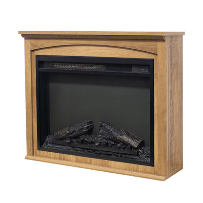28 inch TV media entertainment center With electric fireplace