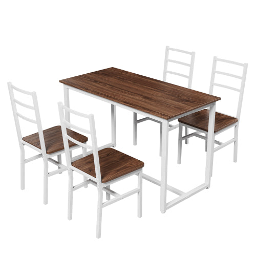 5-Piece Dining Table Set with 4 Chairs, Space Saving Kitchen Set