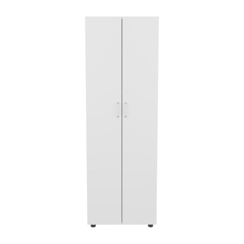 Armoire, Two Interior Shelves, Hanging Rod, Double Door, Clothes and Bedroom Storage, White