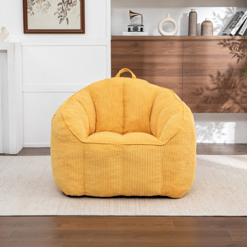 Corduroy Giant Bean Bag Chair Sofa with Armrests for Adults & Teens