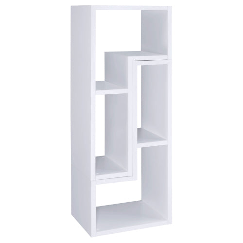 White Multi-purpose Convertible Bookcase L-Shaped Combined Storage TV Cabinet