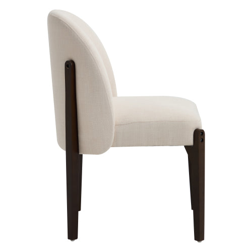 Wooden Dining Chairs Set of 2, Modern Fabric Upholstered Dining Room Chair Kitchen Chairs, Farmhouse Dinner Chair for Kitchen Dining Room