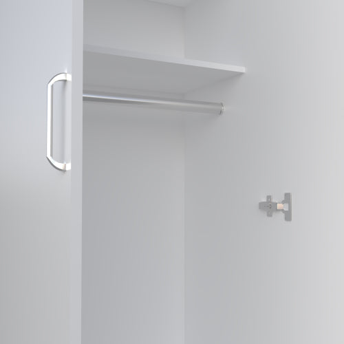 Armoire, Two Shelves, Rod, Double Door Cabinet Armoire