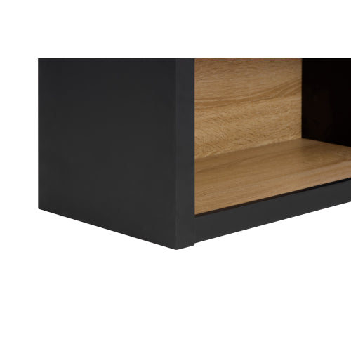 43 Inch Black Arched 4-Tier MDF Bookshelf Home Decorative Storage Display Shelf