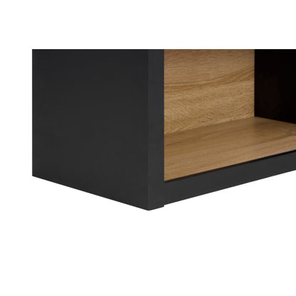 43 Inch Black Arched 4-Tier MDF Bookshelf Home Decorative Storage Display Shelf