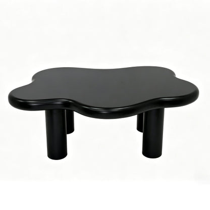 40 Inch Black Cloud Coffee Table Modern Irregular MDF Living Room Center Table