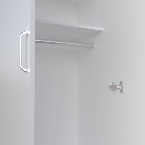 White Armoire with 2 Doors and Hanging Rod