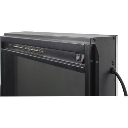 23 inch electric fireplace insert heater with log set & realistic flame, overheating protection without control