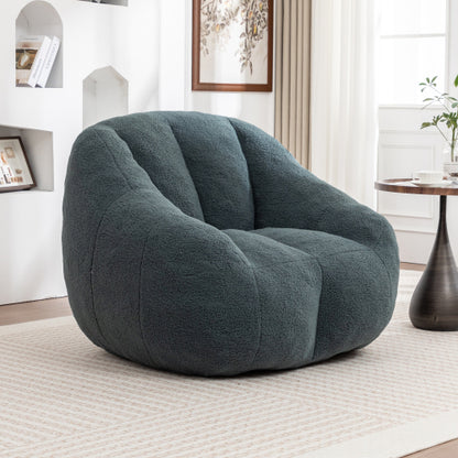 Faux-Fur Tufted Memory-Foam Bean Bag Chair for Adults & Kids