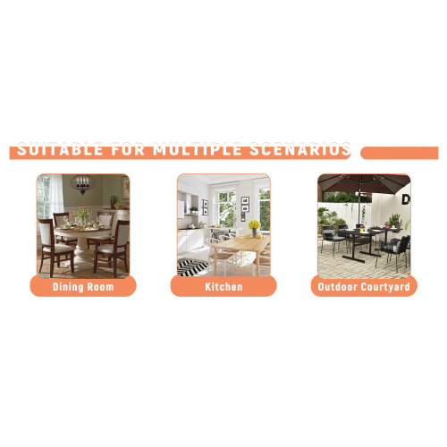 71-Inch Modern Two-Tone Dining Table with Storage Shelf for 6-8