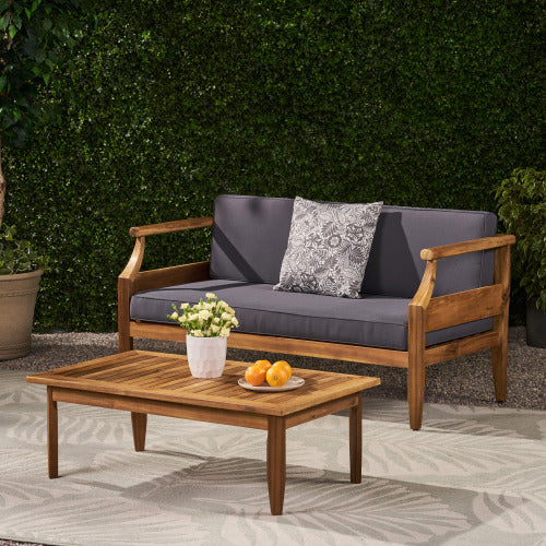 ASTON Outdoor 4 Seater Chat Set with Cushions_LOVESEAT & COFFEE TABLE &CLUB CHAIR